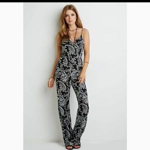 NWT black and white jumpsuit
